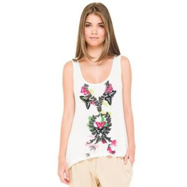 Surkana witte top met print