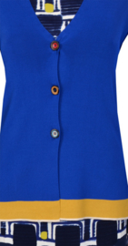 Maliparmi blauw vest met een gele streep