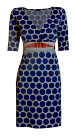 Maliparmi blauwe stippen jurk