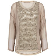 Uldahl zandkleurige blouse