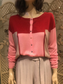 Maliparmi vest rood-roze-beige