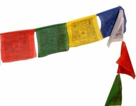 Tibetaanse gebedsvlaggetjes Medium, slinger van 10 vlaggetjes