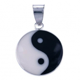 Yin Yang hangertje van zilver