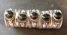 Tibetaans zilveren ring met Onyx
