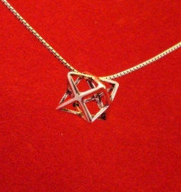 Merkaba hangertje van zilver