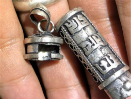 Tibetaans Zilveren Gebedsdoos Amulet