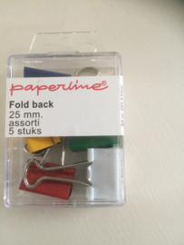 Fold Back clips 25 mm Paperline