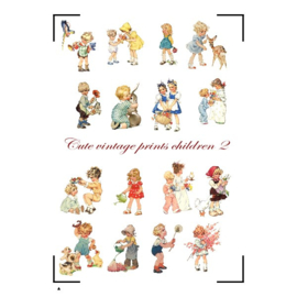 A4 Stickervel Cute Vintage Children 2