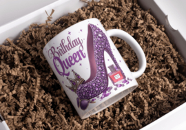 Mok Birthday Queen glitterig