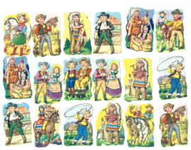 Setje poezieplaatjes los MLP 1431 Cowboys & Indianen