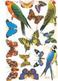 Poezieplaatjes  Tropische vogels en vlinders MLP 1961