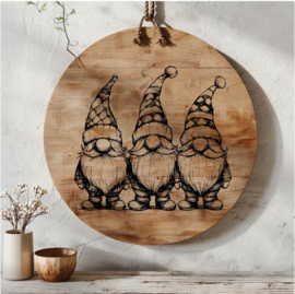 Snijplank 3 kerstkabouters