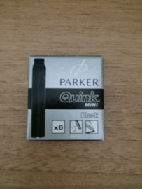 Parker Quinck mini inktpatronen zwart