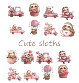 A4 Stickervel Cute  Sloths