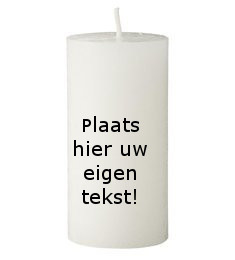 Bedrukte kaars met eigen opdruk afbeelding of tekst 7x19 cm