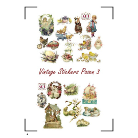 A4 Stickervel Cute Vintage Easter 3