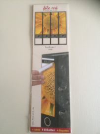 File art Ordneretiketten Sunflowers