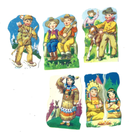 Setje poezieplaatjes los MLP 1431 Cowboys & Indianen