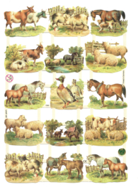 Nostalgische Poezieplaatjes  EF 7295 Boerderij Dieren