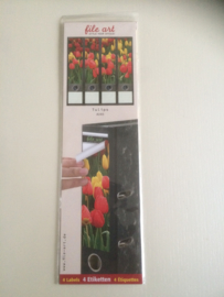File art Ordneretiketten Tulips