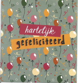 Wenskaart Hartelijk gefeliciteerd