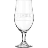 Geëtst bierglas