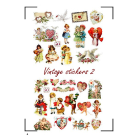 A4 Stickervel Vintage stickers 2