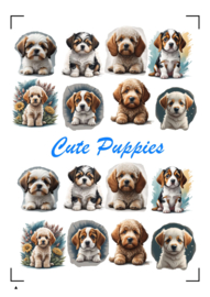 A4 Stickervel hondjes