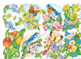Poezieplaatjes  Bloemen, vlinders en vogels  MLP  1590