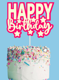 Caketopper Happy Birthday