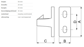 Deurslot Leventi oven neus (58 mm)