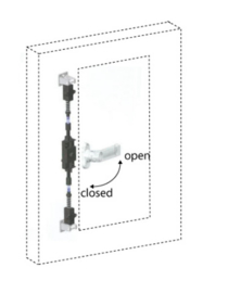 deurmechanisme links is open