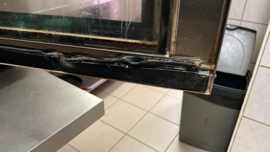 rvs lekgoot met deurcontact vervangt plastic deel van q2 ovens
