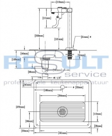 Glazenvuller met RVS lekbak T&S type EU-1230