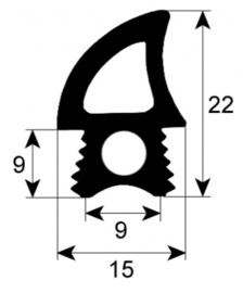 Deurrubber Unox oven (per meter)