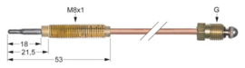 thermokoppel M8x1 L 850mm M8x1