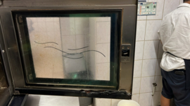 rvs lekgoot met deurcontact vervangt plastic deel van q2 ovens