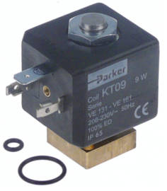 magneetventiel 2-weg 230 VAC met o-ringen PARKER spoeltype KT09 50Hz flens 22x22mm