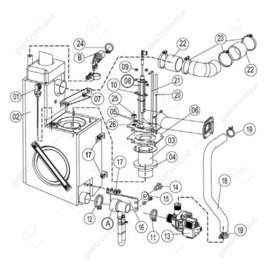 Boiler behuizing SCC61G Rational en Combi Master 61 GAS