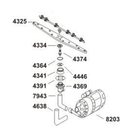 wasarm pasring / Afsluiting veer ring