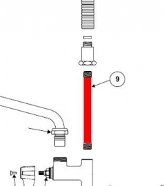 Stijgbuis 450 mm (standaard boven)