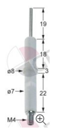 bougie / ontsteekpen ø 7 x 62 mm