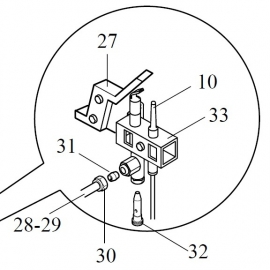 Knelring waakvlamleiding 4 mm  (nr 31) (10 stuks)