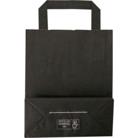 Draagtas zwart papier 18x8x22cm 250st Tpk270790