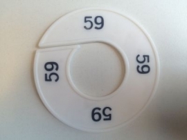 Maatring 9 cm wit/zw 59 td05601059