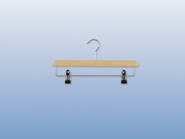 Houten hanger 34cm met klemmen Tus7107009L