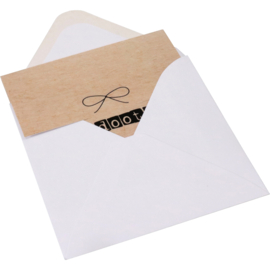 Cadeaubon strik bruin papier Tpk730843