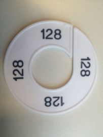 Maatring 9cm wit/zw 128 Td05601128