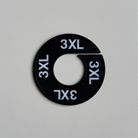 Maatring 9cm zw/wit 3XL Td05602906