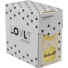 Etiket - Bedankt - Ø40mm goud wit 500st